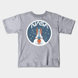 NASA retro shuttle design Kids T-Shirt